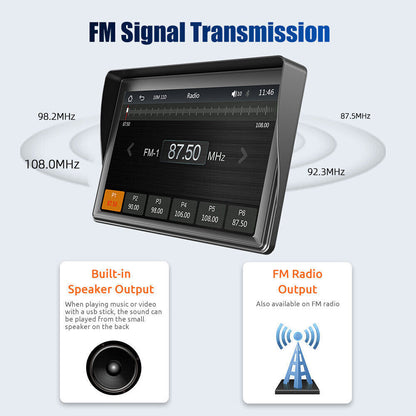 For Apple Carplay Android Auto Bluetooth Head Unit 7" Portable Car Stereo Radio