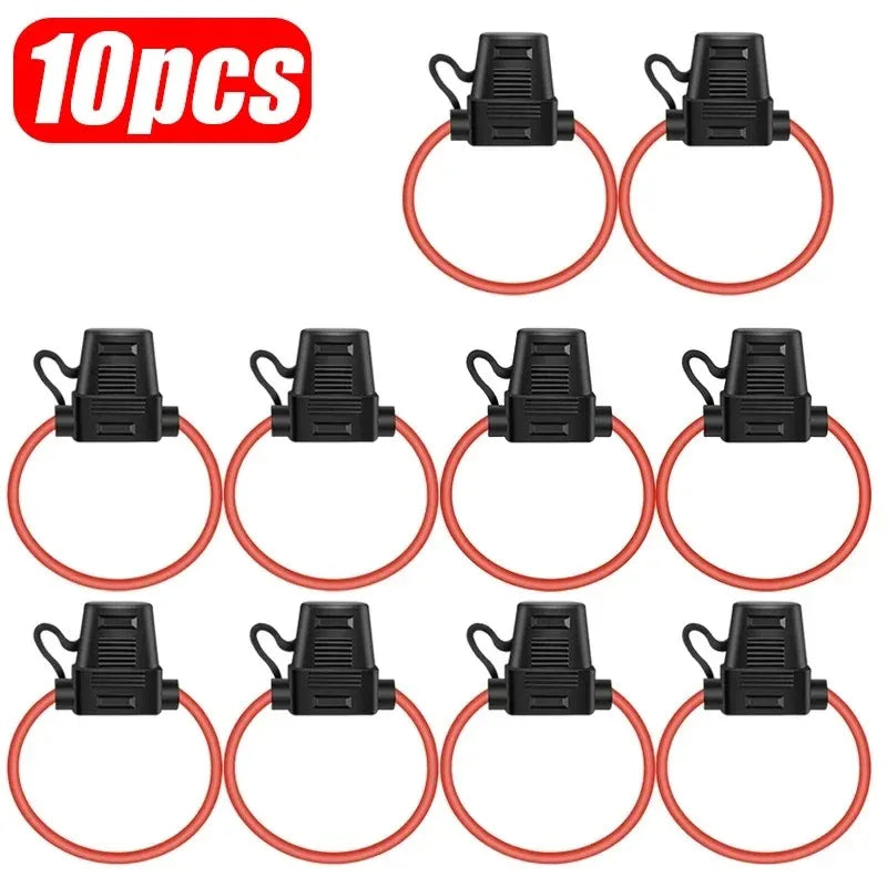 5/10Pcs Car Fuse Holder Small Size Mini Blade Waterproof Sealed Fuse Box Car Fuse Socket in Line Cutoff Switch Adapter