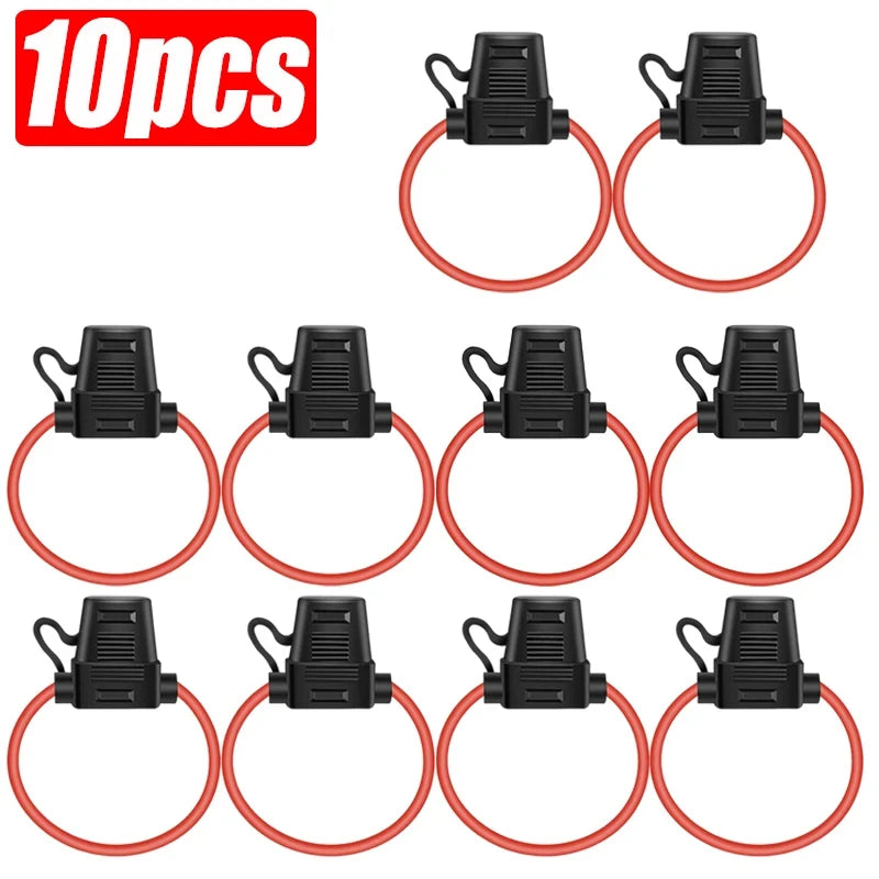 5/10Pcs Car Fuse Holder Small Size Mini Blade Waterproof Sealed Fuse Box Car Fuse Socket in Line Cutoff Switch Adapter