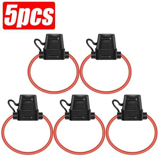 5/10Pcs Car Fuse Holder Small Size Mini Blade Waterproof Sealed Fuse Box Car Fuse Socket in Line Cutoff Switch Adapter