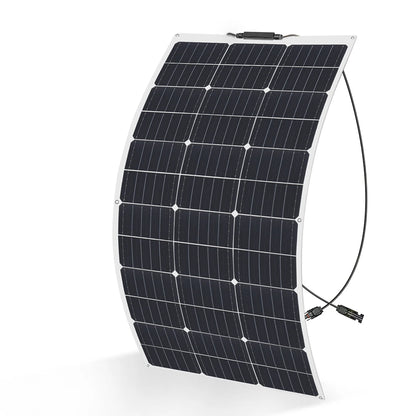 200W 100W Mono Flexible Solar Panel 20A/10A Solar Controller Module for Car RV Boat Home Roof Vans Camping 12V 24V Solar Battery