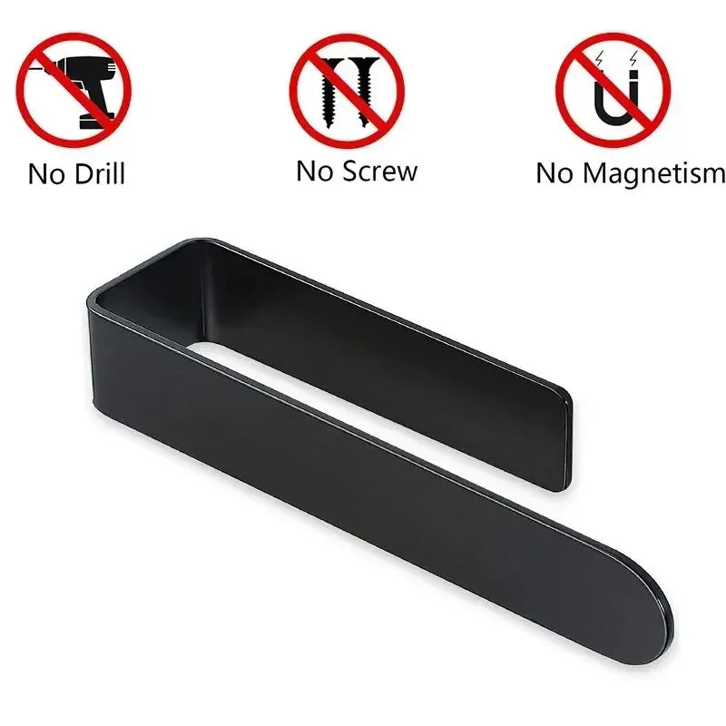 Stainless Steel Towel Rack Hole-Free Self-Adhesive Wall Clothes Rack Bathroom Single Bar Space Saving Towel Rack