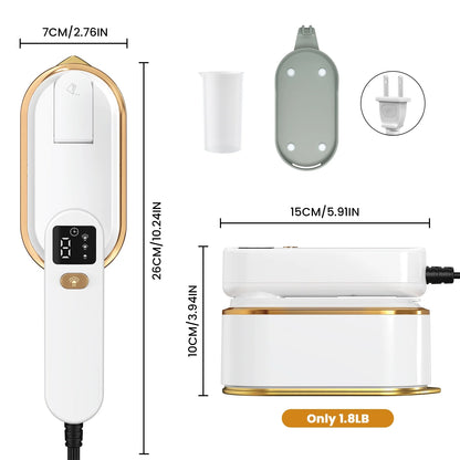 Handheld Travel Steamer for Clothes – 1300W Portable Garment Steamer, 180Ml Large Tank, Fast Heat in 10S, Wrinkle Remover for Home, Office & Travel