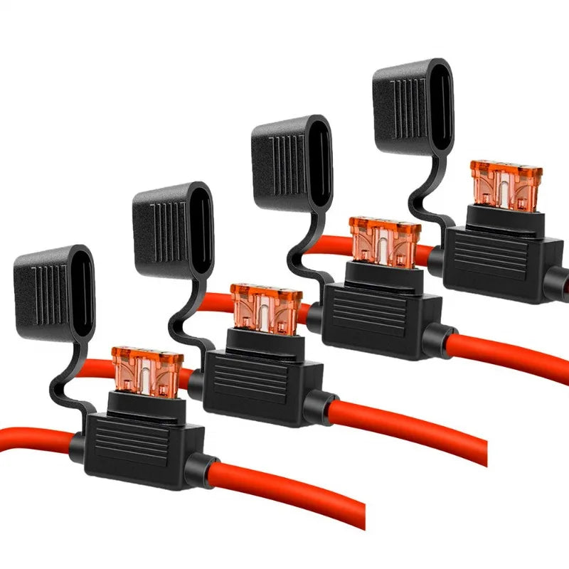 5/10Pcs Car Fuse Holder Small Size Mini Blade Waterproof Sealed Fuse Box Car Fuse Socket in Line Cutoff Switch Adapter